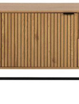 ACTONA GROUP Sideboard Jaipur Anrichte, Kommode, Eiche-Optik, 2 Türen, 2 Einlegeböden, Lamellenfront