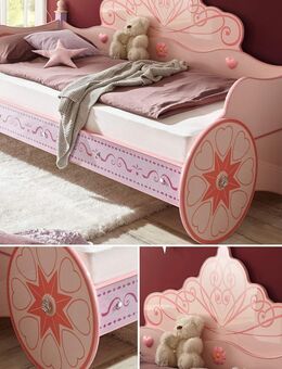 LAGERVERKAUF RESTPOSTEN Prinzessinnen-Kinderbett in Kutschen-Design 90 x 200cm NEU mit Originalverpackung - Kaufbeuren