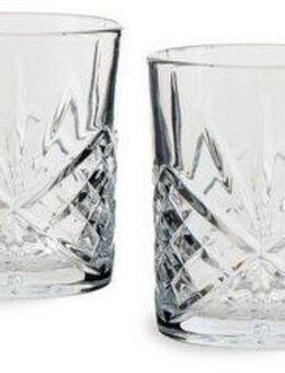 ECHTWERK Whiskyglas Tumbler Set ca. 330ml, Glas, mit Schliffoptik und Reliefstruktur