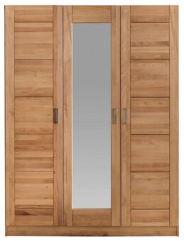 Kleiderschrank 3trg. mit Spiegel Thomas 3S Kernbuche massiv geölt - Kirchlengern