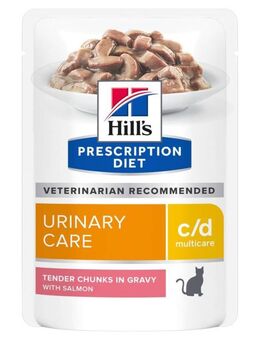 24 + 12 gratis! 36 x 85 g Hill’s Prescription Diet Nassfutter - c/d Multicare Urinary Care mit Lachs