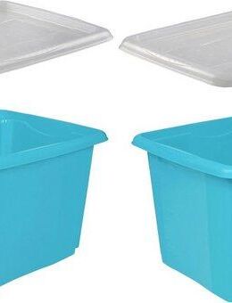 keeeper Stapelbox emil (Set, 2 St), 30 L, mit Deckel, hochwertiger Kunststoff