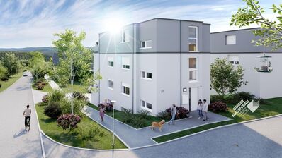 Unverbaubarer Fernblick "Am Tiefen Rain", Südbalkon, Tageslichtbad, großzügiger Wohnbereich, KfW 55!