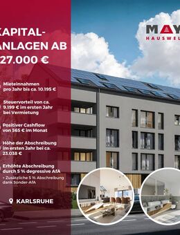 Wohnungen & Penthouses 50 bis 105m² Wfl. für Eigennutzer & Kapitalanleger plus Sonder-AfA 5% QNG - Karlsruhe