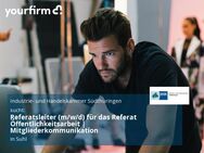 Referatsleiter (m/w/d) für das Referat Öffentlichkeitsarbeit | Mitgliederkommunikation - Suhl