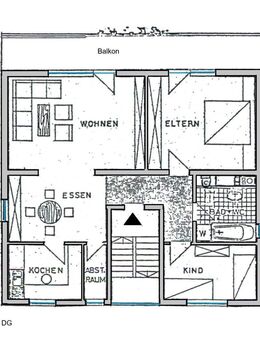 3 Zimmer DG Wohnung mit großen, sonnigen Balkon, zentral DÜW - Bad Dürkheim