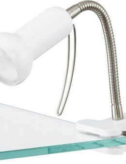 EGLO Klemmleuchte FABIO Klemmspot, exkl. Leuchtmittel E14, mit Klemme, Büro, Ein-/Ausschalter, Leuchtmittel wechselbar, ohne Leuchtmittel, Klemmlampe, Leselampe, Schalter, flexibler Leuchtenhalts, Höhe: 30cm