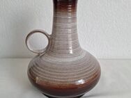 Keramik Krug Vase graubraun hoch 25cm Öffnung ca. 7cm Durchmesser 20cm Henkel - Essen
