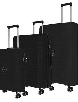travelite Trolleyset ORBITA 4w S/M/L, 4 Rollen, (Set, 3 tlg., Hartschalen Trolleyset), Hartschalen-Koffer Kofferset Reiseset Handgepäck Aufgabegepäck