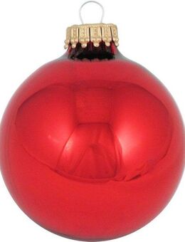 Krebs Glas Lauscha Weihnachtsbaumkugel CBK70159, Weihnachtsdeko rot, Christbaumschmuck, Christbaumkugeln Glas (8 St)