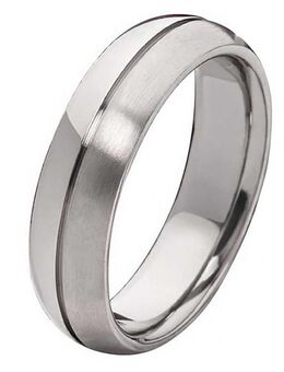 Herrenring Titanring HT078 ohne Stein mit gratis Gravur - Aholming