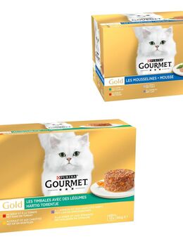 96 x 85 g Jumbopack Gourmet Gold + 24 x 85 g Feine Pastete Mix gratis! - Raffiniertes Ragout Mix I