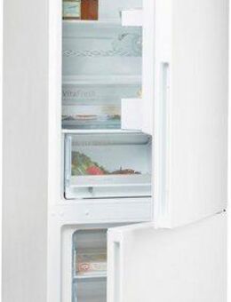 BOSCH Kühl-/Gefrierkombination Serie 6 KGE39AWCA, 201 cm hoch, 60 cm breit, Low Frost, VitaFresh Schublade, Big Box, LED-Licht, Super Kühlen