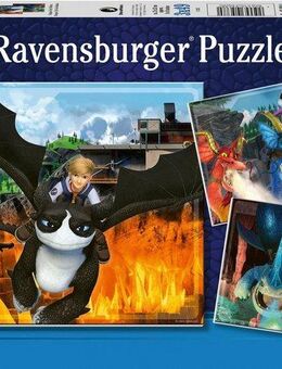 Ravensburger Puzzle Dragons: Die 9 Welten, 147 Puzzleteile, 3 x 49 Teile, Made in Europe