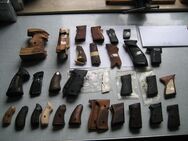 Griffschalen, Holster, Taschen für Sammler oder Wiederverkäufer, Jagd, Schießsport, Militaria. - Aachen