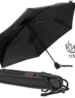 EuroSCHIRM® Taschenregenschirm light trek® ultra, schwarz, besonders leicht, kompakte Größe