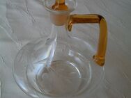 Glaskaraffe Wein Wasser mit Henkel und Glasstopfen 20cm hoch - Körner