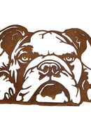 Edelrost engl. Bulldogge zum Stellen für Innen in 87647