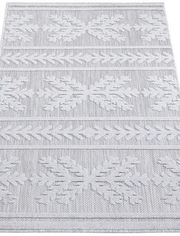 Carpet City Teppich In-& Outdoorteppich Santorini 411, 3D-Effekt, Boho-Optik, rechteckig, Höhe: 5 mm, Wetterfest & UV-beständig für Terrasse, Balkon, Küche, Flur