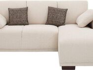 Home affaire Ecksofa BORNHOLM L-Form mit Recamiere, Maße B/T/H: 234/162/85 cm, Recamiere links oder rechts bestellbar, Wellenfederung, inkl. 2 Kissen