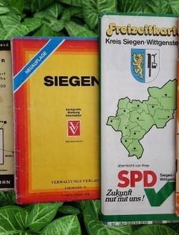 4 alte, seltene Pläne der Stadt Siegen - Niederfischbach