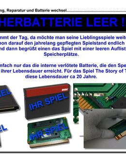 Reperatur | Speicherfunktion | Save Game Fix | Sega Konsolen - Dresden