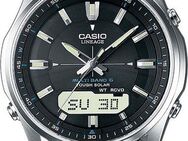 Casio Funk Funkchronograph LCW-M100DSE-1AER, Solaruhr, Armbanduhr, Herrenuhr, Funkuhr, Edelstahlarmband, Weltzeit