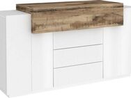 INOSIGN Kommode Coro, Kommode, Schrank, Kredenz, grifflos, 1 Klappe,2 Türen,3 Schubkästen Doppeltiefe Hochglanz Front Breite 160