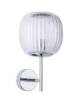 Paulmann Wandleuchte Ruya IP44 E14 230V max. 20W Glas, Chrom, ohne Leuchtmittel