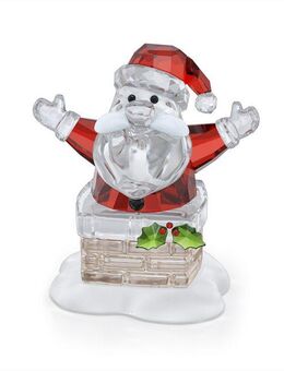 Swarovski Weihnachtsfigur Kristallfigur Sammelfigur Weihnachtsmann und Schornstein, (1 St)