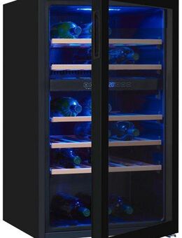 exquisit Weinkühlschrank WS2-45-GTE-160G, für 45 Standardflaschen á 0,75l,Digitale Temperaturanzeige