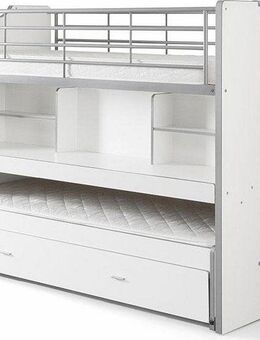 Vipack Hochbett Bonny, mit 3 Schlafgelegenheiten, super praktisch im Kinderzimmer (B/H/T ca. 222x161x102cm, Dekor Oberfläche, in verschieden Farben) mit großer Schreibplatte, Regalfächern, viel Funktion auf kleinem Raum