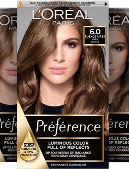 L'ORÉAL PARIS Coloration Préférence, Packung, 3-tlg., mit pflegender Formel
