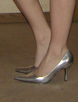 Silberne Pumps, HighHeels, Gr. 39 - Düsseldorf