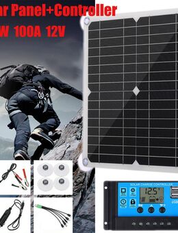 Mobiles Solarpanel Kit 200W 12V Solarmodule Batterieladegerät Controller für RV Camping, Camper, Wohnwagen & Wohnmobile Set 431 - Wuppertal
