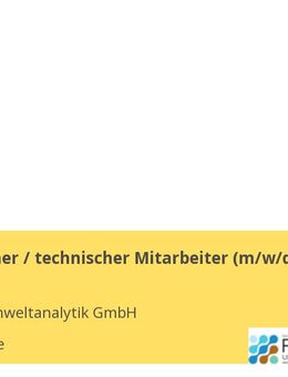 Probenehmer / technischer Mitarbeiter (m/w/d) - Karlsruhe