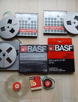 BASF Tonbänder Spulen Doppelspielband ferro super Uher Philips Vintage - Flensburg
