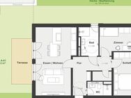 A-01 Erdgeschoss - 3 - Zimmer Garten Wohnung mit Terrasse - Schwabach Zentrum