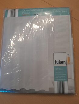 neuer weißer Duschvorhang mit Oesen von Tukan - Gaggenau