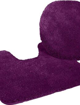 KiNZLER Badematte Chaozhou, Höhe 20 mm, rutschhemmend beschichtet, fußbodenheizungsgeeignet, Polyester, 2-tlg. Stand-WC Set, Badteppich, Uni Farben, weich, als rechteckig, rund & Set erhältlich