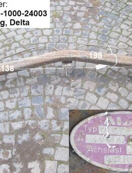 Alko Delta Wohnwagenachse Delta-SI-N10, A 53847, 1000kg (zB Knaus Azur 440 4206 BJ86) gebraucht, ca 189cm (rosa Schild) - Schotten Zentrum