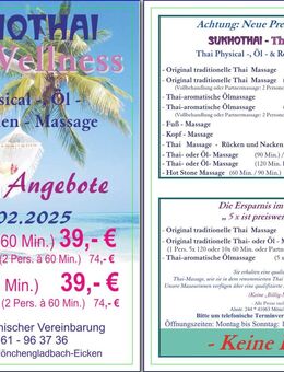SUKHOTHAI - Thai Wellness in Mönchengladbach seit 2005 - Mönchengladbach
