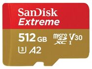 Sandisk microSDXC Extreme Speicherkarte (512 GB, Video Speed Class 30 (V30)/UHS Speed Class 3 (U3)