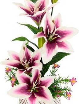 Kunstpflanze Lilien, I.GE.A., Höhe 44 cm, Arrangement im Topf