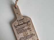 Schönes Geschenk für die Familie: Holzbrettchen „Rezept für eine schöne Weihnachtszeit“ - Viersen