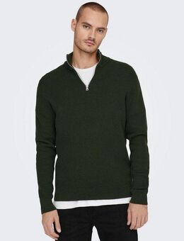ONLY & SONS Strickpullover ONSPHIL REG 12 STRUC HALF ZIP KNIT NOOS