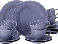 Seltmann Weiden Kaffeeservice Geschirr-Set, 18 Teile, Beat (18-tlg), 6 Personen, Porzellan, mit Relief, Made in Germany