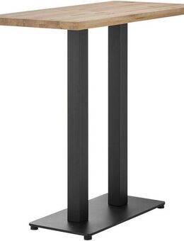 Stolkom Sp.z.o.o. Bartisch Jay Eiche Massivholz geölt, Hochtisch BxHxT 120x104x60 cm, Industrial Style Eiche Massivholz geölt durchgehende Lamelle
