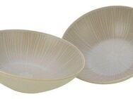 CreaTable Salatschüssel Vesuvio, Salatschüssel 24 cm 2er Set, Steinzeug, (Set, 2-tlg), Seidenmatte Spezialglasur, Ausdruckstarkes Relief