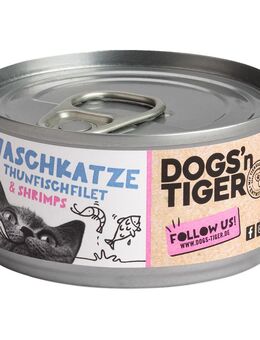 Dogs'n Tiger Cat Filet 12 x 70 g - Thunfischfilet & Shrimps